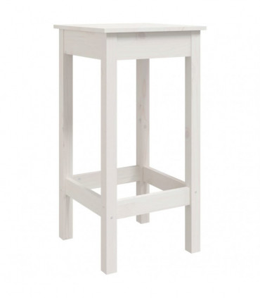 Bar Chairs 2 pcs White 40x40x78 cm Solid Wood Pine