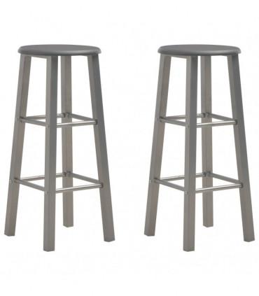 Bar Stools 2 pcs Anthracite MDF