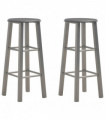 Bar Stools 2 pcs Anthracite MDF