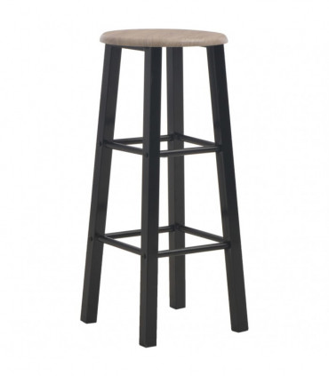 Bar Stools 2 pcs Black MDF