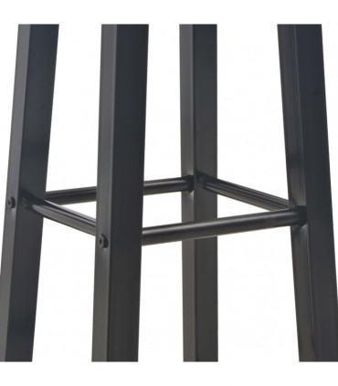 Bar Stools 2 pcs Black MDF