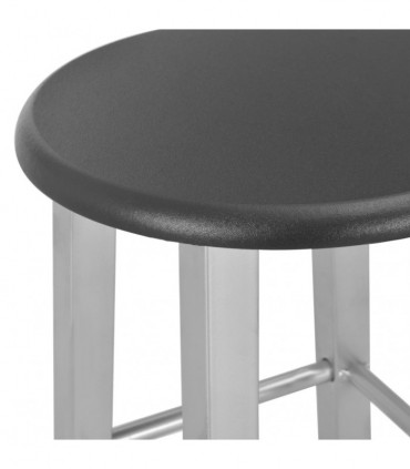 Bar Stools 2 pcs Silver MDF