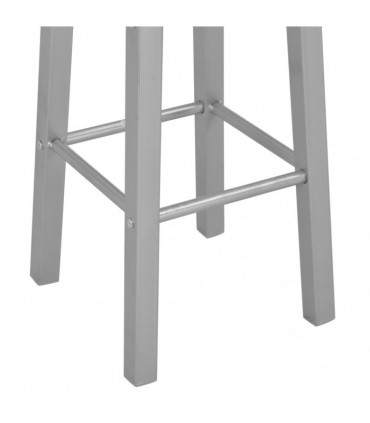 Bar Stools 2 pcs Silver MDF