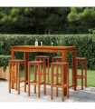 Bar Stools 6 pcs Solid Wood Acacia