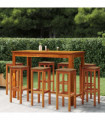 Bar Stools 8 pcs Solid Wood Acacia