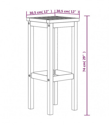 Bar Stools 8 pcs Solid Wood Acacia