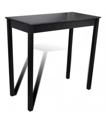 Bar Table MDF Black 115x55x107 cm