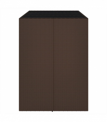 Brown Poly Rattan Bar Table