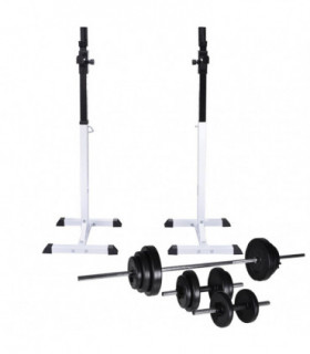 Barbell Squat Rack with Barbell and Dumbbell Set 30.5 kg
