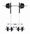 Barbell Squat Rack with Barbell and Dumbbell Set 60.5 kg