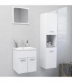 Bathroom Furniture Set White Engineered Wood