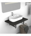 Bathroom Wall Shelf for Basin Grey 60x40x16.3 cm