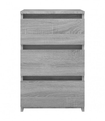 Bed Cabinet Grey Sonoma 40x35x62.5 cm Engineered Wood