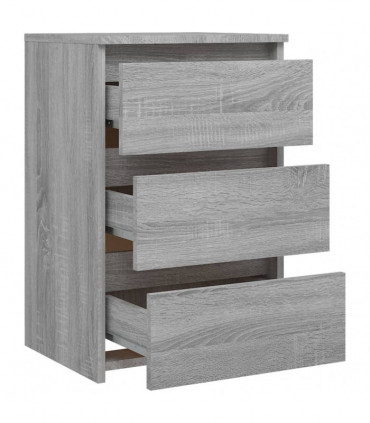 Bed Cabinet Grey Sonoma 40x35x62.5 cm Engineered Wood
