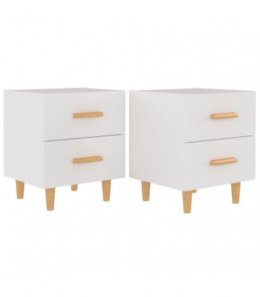 Bed Cabinets 2 pcs White 40x35x47.5 cm