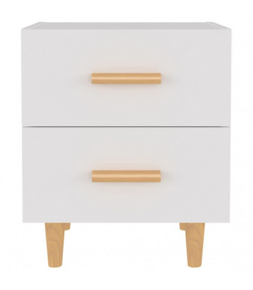 Bed Cabinets 2 pcs White 40x35x47.5 cm