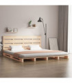 Bed Frame 180x200 cm Solid Wood Pine 6FT Super King