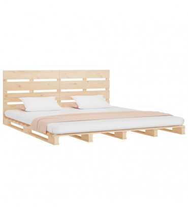 Bed Frame 180x200 cm Solid Wood Pine 6FT Super King