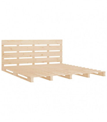 Bed Frame 180x200 cm Solid Wood Pine 6FT Super King