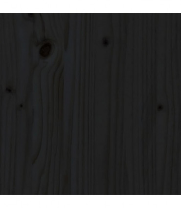 Bed Frame Black Solid Wood Pine 200x200 cm