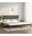 Bed Frame Grey 200x200 cm Solid Wood