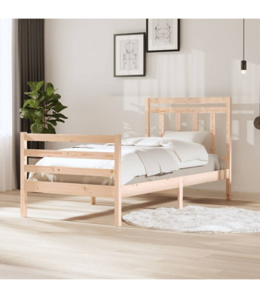 vidaXL Bed Frame Solid Wood 100x200 cm