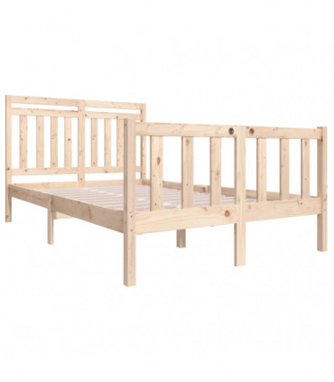Bed Frame Solid Wood 140x190 cm
