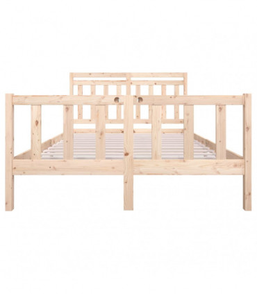 Bed Frame Solid Wood 140x190 cm