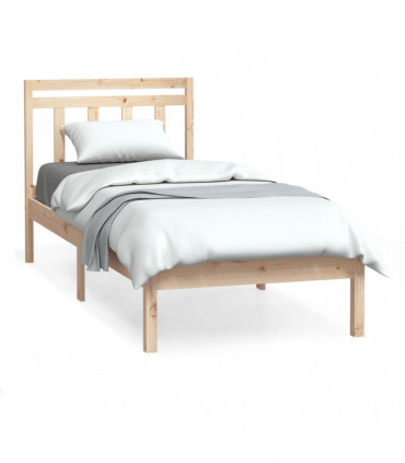 vidaXL Bed Frame 75x190 cm Small Single Solid Wood