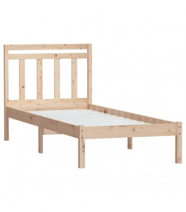 vidaXL Bed Frame 75x190 cm Small Single Solid Wood