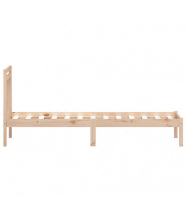 vidaXL Bed Frame 75x190 cm Small Single Solid Wood