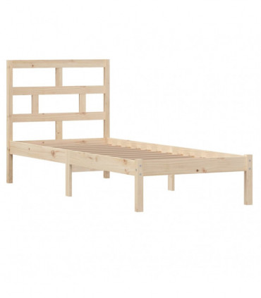 vidaXL Bed Frame 75x190 cm Small Single Solid Wood