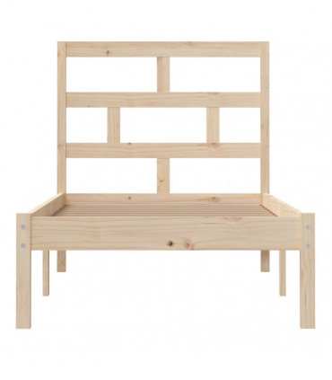 vidaXL Bed Frame 75x190 cm Small Single Solid Wood