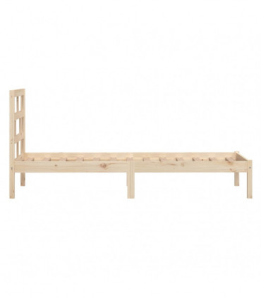 vidaXL Bed Frame 75x190 cm Small Single Solid Wood