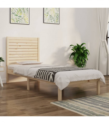 Bed Frame Solid Wood 90x190 cm 3FT6 Single