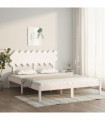Bed Frame White 160x200 cm Solid Wood