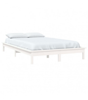 Bed Frame White 160x200 cm Solid Wood Pine