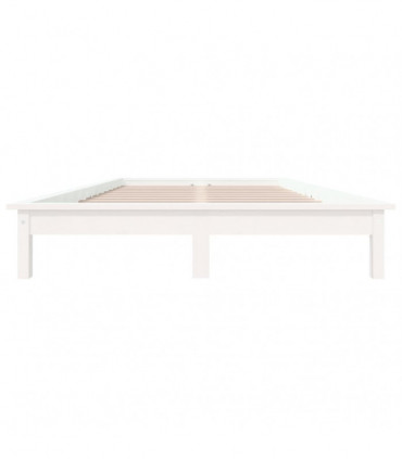 Bed Frame White 160x200 cm Solid Wood Pine