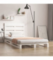 Bed Frame White 90x200 cm Solid Wood Pine