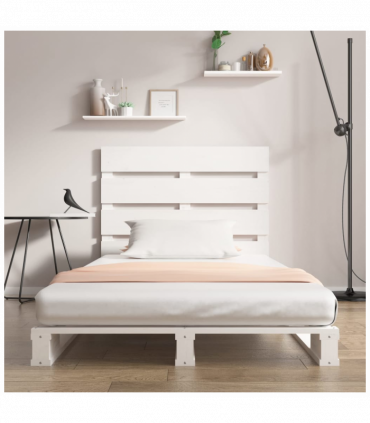 Bed Frame White 90x200 cm Solid Wood Pine