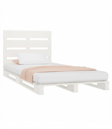 Bed Frame White 90x200 cm Solid Wood Pine