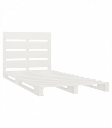 Bed Frame White 90x200 cm Solid Wood Pine