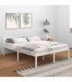 Bed Frame White Solid Wood Pine 160x200 cm