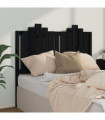 Bed Headboard Black 126x4x110 cm Solid Wood Pine
