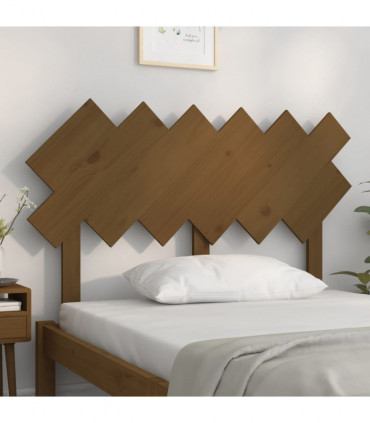 Bed Headboard Honey Brown 122.5x3x80.5 cm Solid Wood Pine