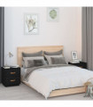 Bedside Cabinets 2 pcs Black 40x34x45 cm Solid Wood Pine
