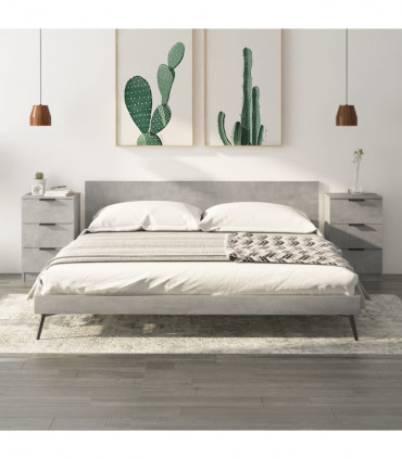 Bedside Cabinets 2 pcs Concrete Grey 40x36x65 cm