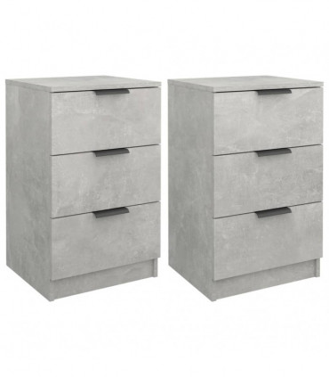 Bedside Cabinets 2 pcs Concrete Grey 40x36x65 cm