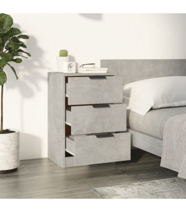Bedside Cabinets 2 pcs Concrete Grey 40x36x65 cm