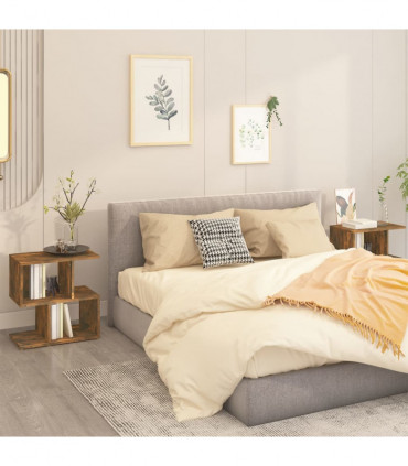 Bedside Cabinets 2 pcs Smoked Oak 50x30x51.5 cm Engineered Wood